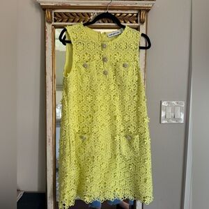 Self-Portrait Yellow Floral Mini Dress